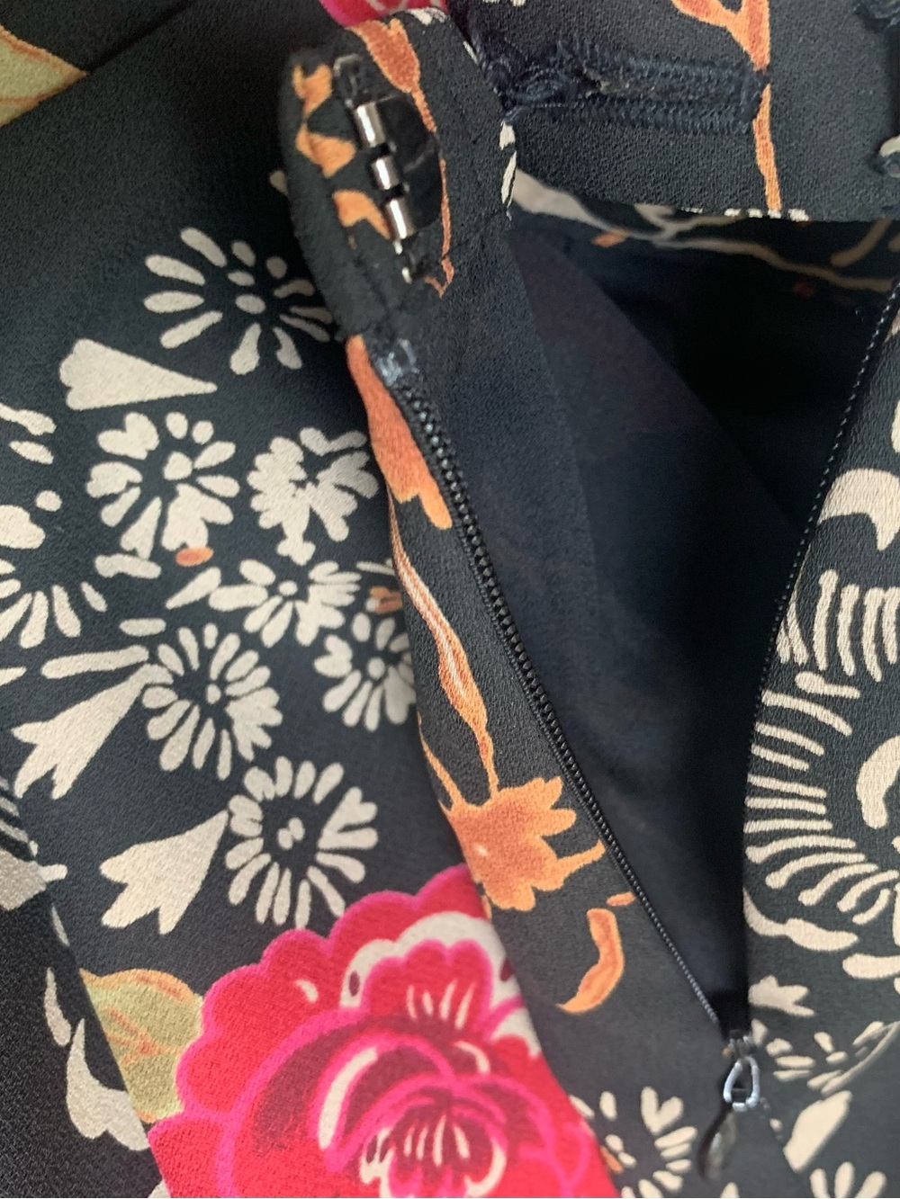 Vintage Pendleton Black Floral Maxi Skirt with Red Rose Print Y2K - Picture 8 of 8